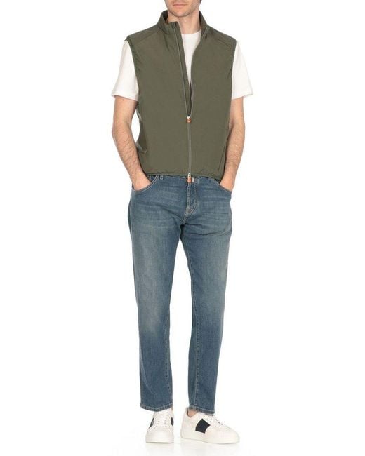 Save The Duck Green Mars Zipped Vest for men