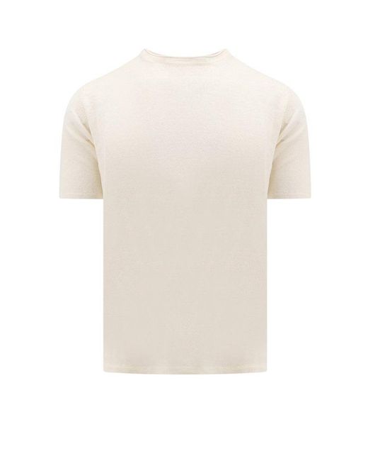 Roberto Collina White Short-sleeve Crewneck T-shirt for men
