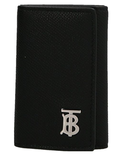 Burberry Black Logo Plaque Key Holder for men