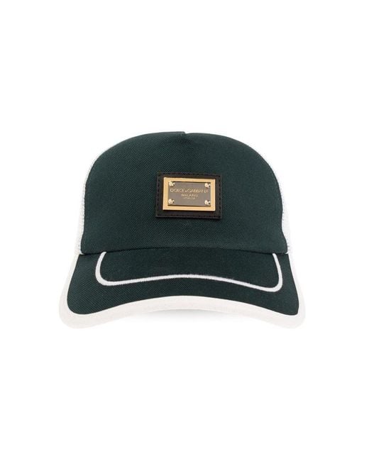 Dolce & Gabbana Green Baseball Cap With Logo, for men