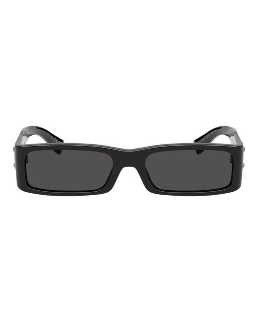 Dolce & Gabbana Black Rectangular Frame Sunglasses for men