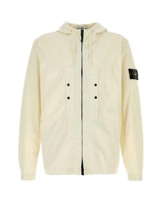 Stone Island Natural Drawstring Jacket for men