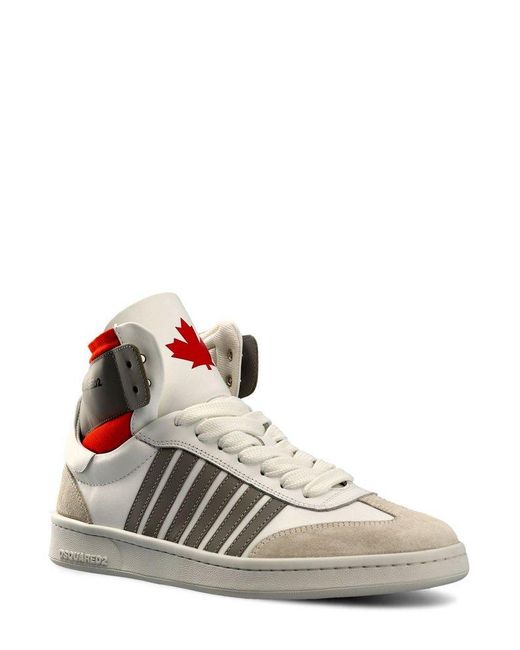 DSquared² White Canadian Lace-up Sneakers for men