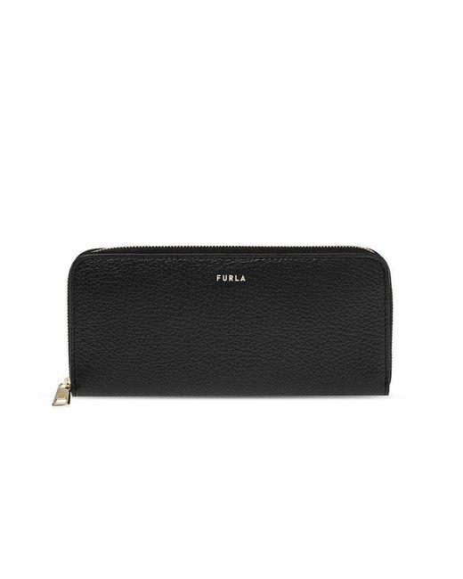 Furla Black 'sleek' Wallet With Logo