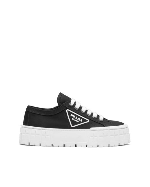 Prada Black Lug-sole Platform Sneakers
