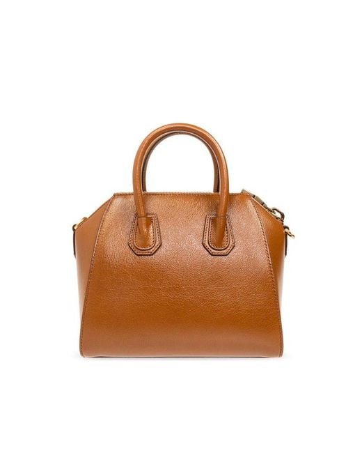 Givenchy Brown Antigona Mini Top Handle Bag