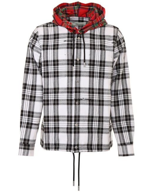 Off-White c/o Virgil Abloh Hooded Flannel Check Jacket for Men | Lyst Canada