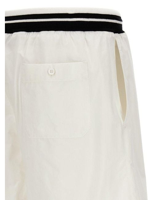 Dolce & Gabbana White 'Dolce&Gabbana' Bermuda Shorts for men