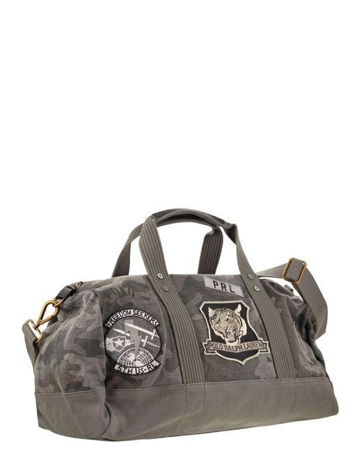 Polo Ralph Lauren Camouflage Patchdetailed Duffle Bag in Black for Men