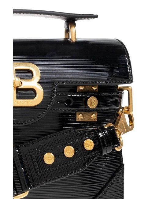 Balmain Black B-Buzz 23 Top Handle Bag