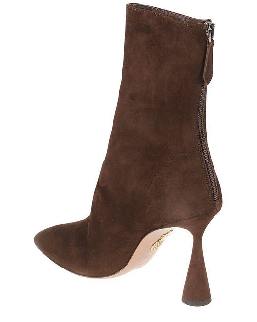 Aquazzura Brown Amore High Heeled Ankle Boots