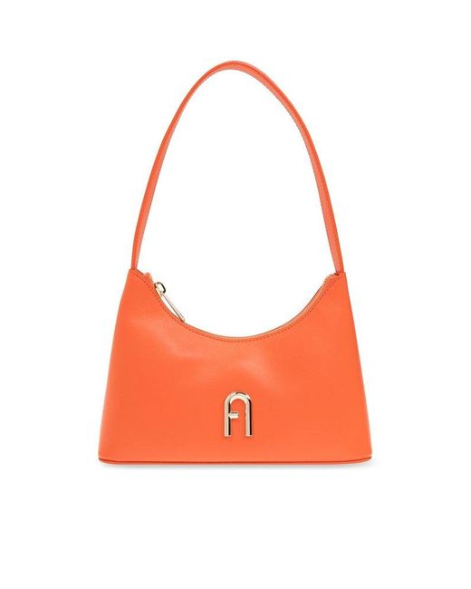 Furla Orange 'diamante Mini' Shoulder Bag,