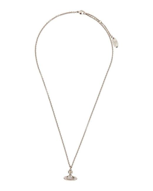 Vivienne Westwood Metallic Simonetta Bas Relief Pendant Necklace