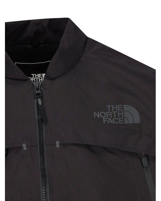The North Face Black Logo Printed Zipped Jacket for men