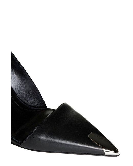 Alexander McQueen Black Pointed-toe High-heeled Pumps