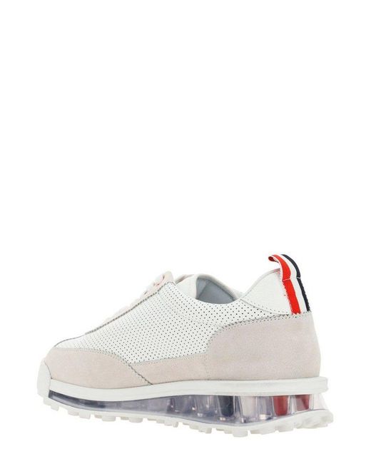 Thom Browne White Tech Lace-up Sneakers