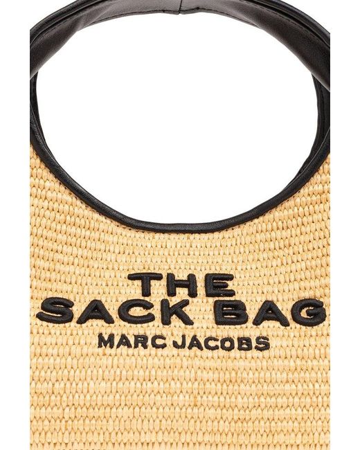 Marc Jacobs Metallic The Woven Logo Embroidered Mini Sack Bag