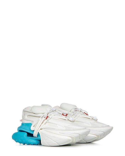 Balmain White Unicorn Sneakers for men