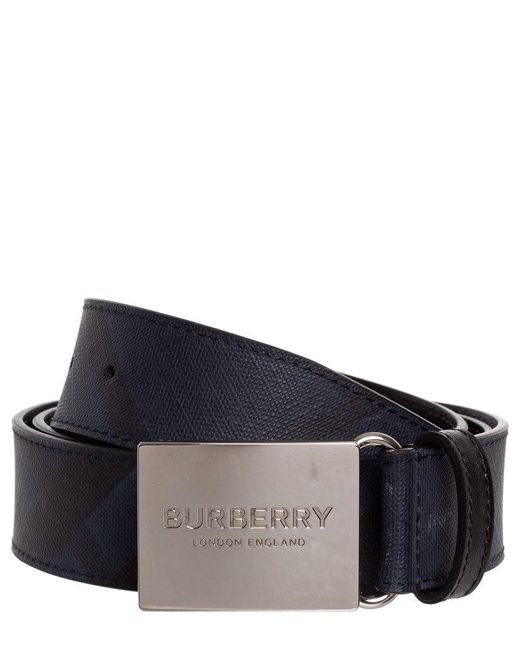 Burberry Synthetic Logo Engraved Buckle Belt in Black for Men | Lyst Canada