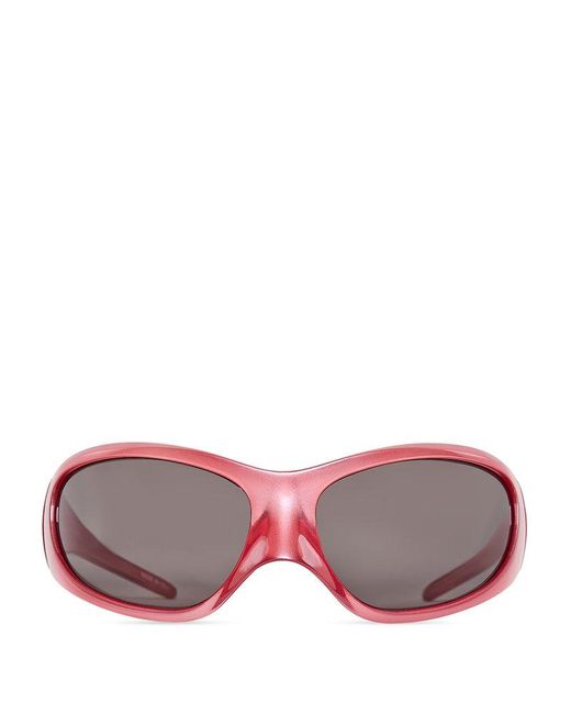 Balenciaga Pink Oval Frame Sunglasses