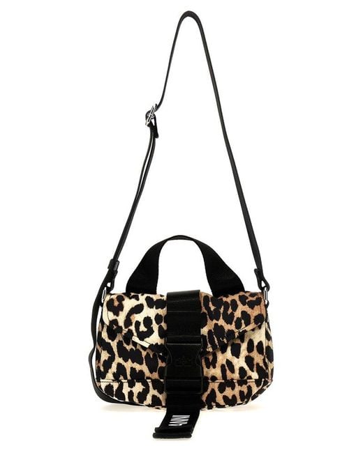 Ganni Black Shoulder Bag With Logo