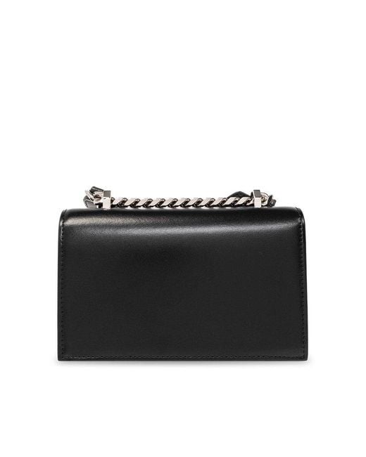 Alexander McQueen Black ‘Jewelled Satchel Mini’ Shoulder Bag