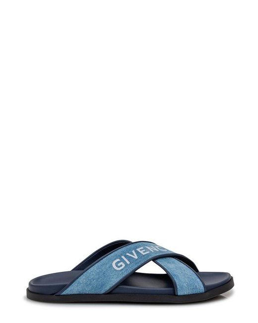 Blue velvet givenchy slides online