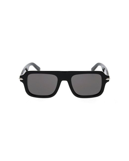 Dior Black Rectangular Frame Sunglasses for men
