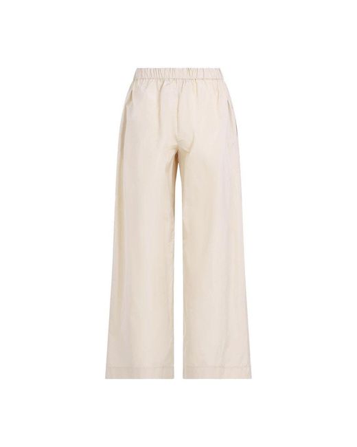 Fabiana Filippi Natural Wide-Leg Elasticated Waistband Trousers