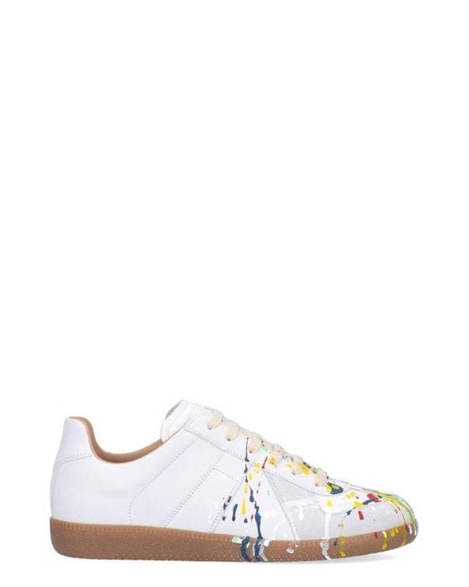 Maison Margiela White Paint Replica Sneakers for men