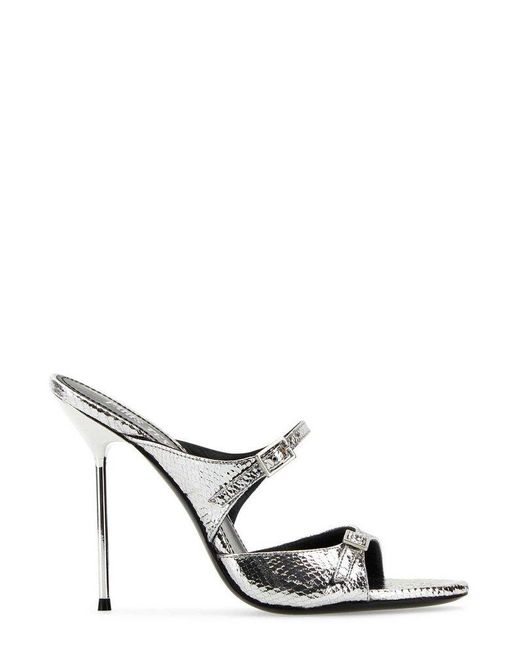 Paris Texas Metallic Buckled High Stiletto Heel Sandals