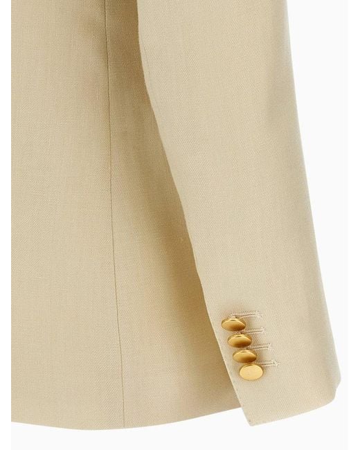 Tagliatore Natural Single-Breasted Tailored Blazer