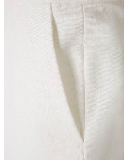 Jil Sander White Side-slit Tailored Trousers