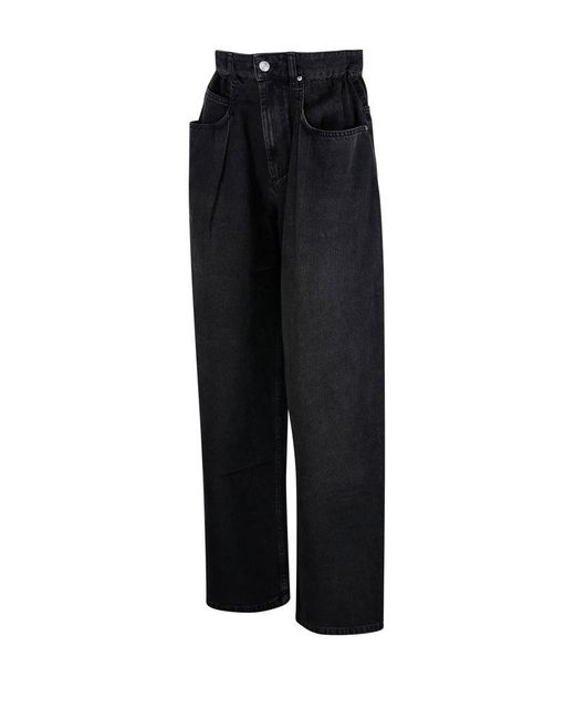 Isabel Marant Black Rachelle Wide-Leg Jeans