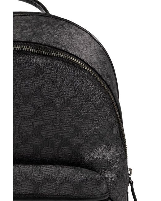 COACH Black Backpack With Logo for men