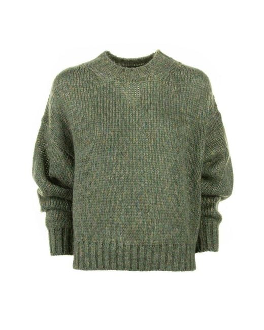 Weekend by Maxmara Green Crewneck Long-Sleeved Jumper