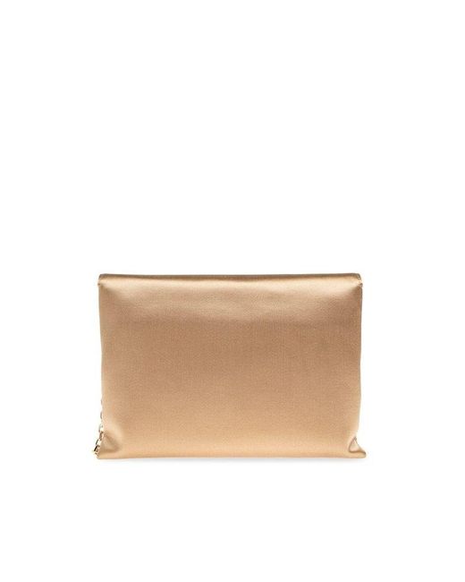 Max Mara Natural Satin Clutch 'Envelope'