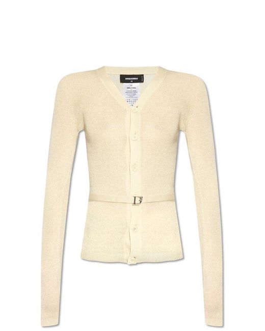 DSquared² Natural Buttoned Cardigan,
