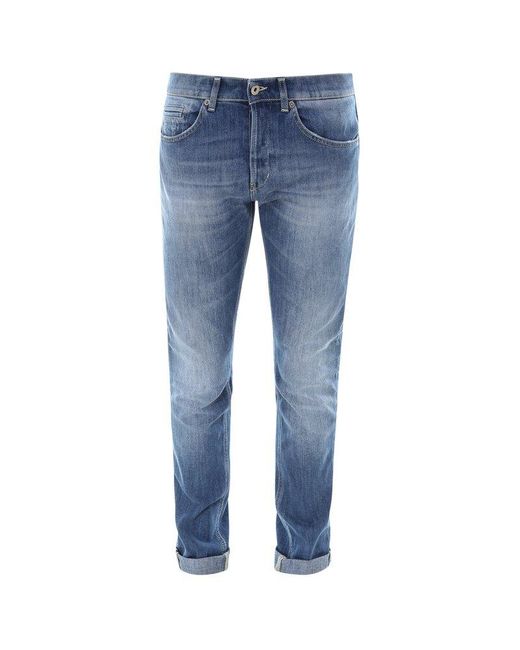 Dondup Blue Distressed Skinny Jeans for men