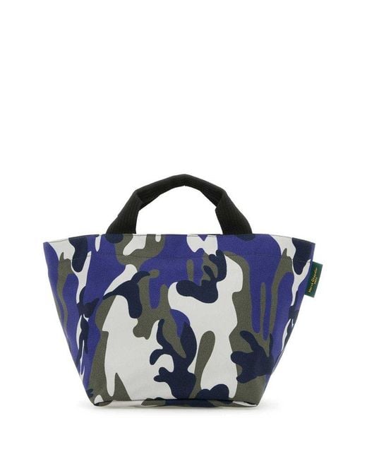 Herve Chapelier Blue Herve' Chapelier Classic Canvas Tote Bag