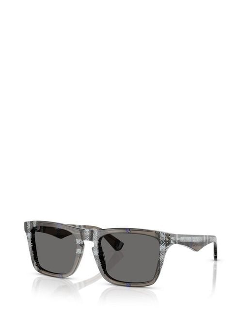 Burberry Gray Square Frame Sunglasses for men