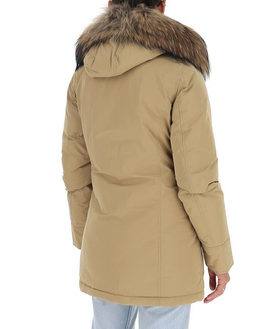Woolrich Synthetic Fur-trim Luxury Arctic Parka Coat in Beige (Natural) -  Lyst