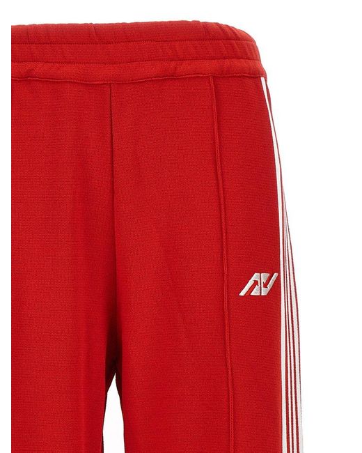 Autry Stripe-detailed Straight-leg Track Pants in Red | Lyst