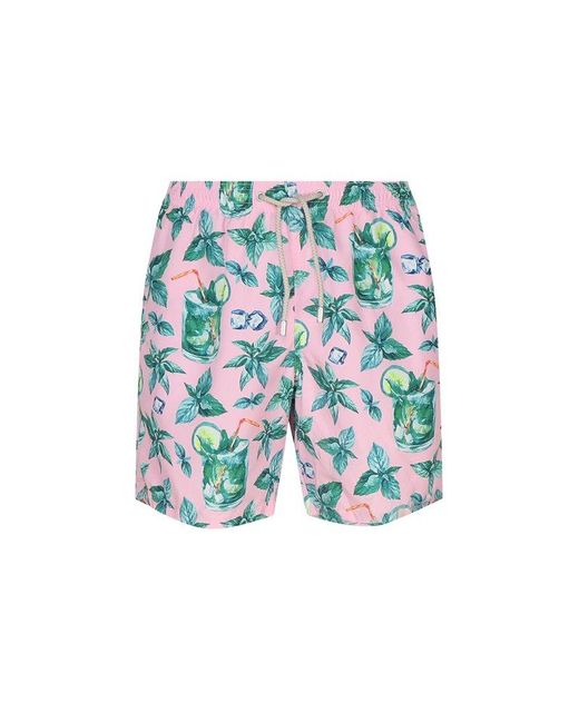 Mc2 Saint Barth Blue Mojito Drawstring Shorts for men