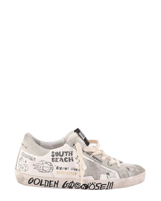 Golden Goose Deluxe Brand White Superstar Lace-up Sneakers