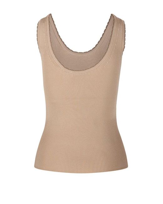 Zimmermann Natural Ascension Scallop Scoop Tank Top