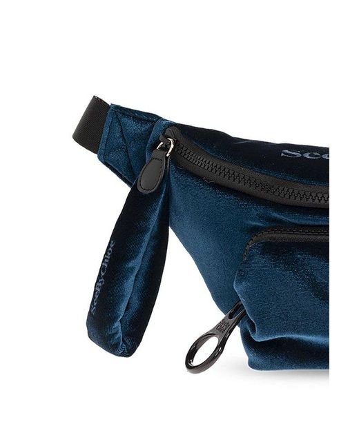 See By Chloé Blue Joy Rider Logo Embroidered Belt Bag