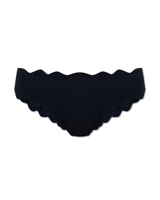 Marysia Swim Blue Scalloped Edge Activewear