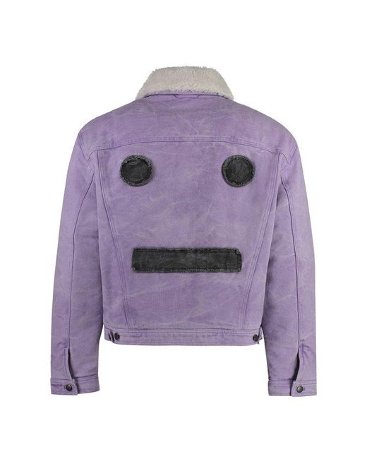 Acne Purple Denim Jacket for men