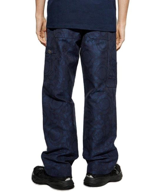 Versace Blue Cargo Pants for men